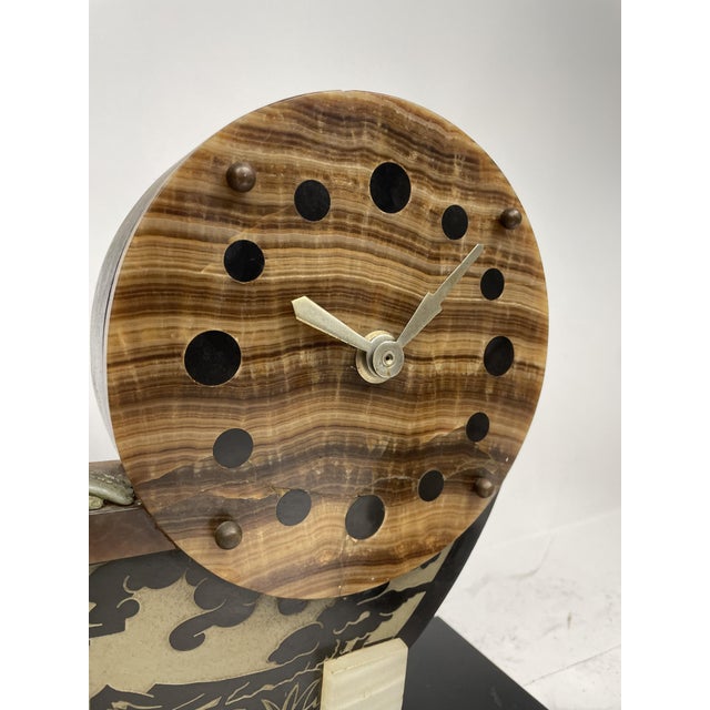 Art Deco Marble Triptych Clock, 1930s, Set of 3 For Sale - Image 3 of 16