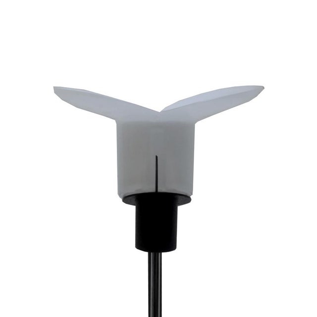 Metal Italian Opaline Glass Floor Lamp by Venini for Veluce, 1980s For Sale - Image 7 of 11