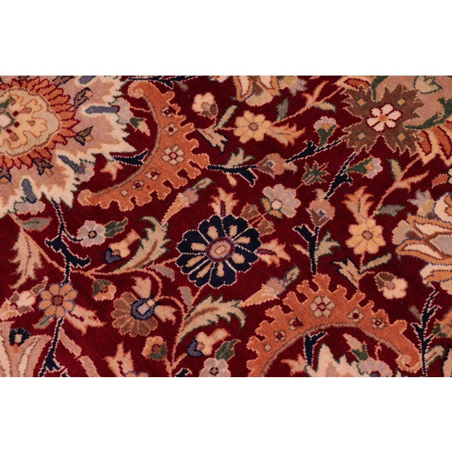 Shabby Chic 1990's Pak-Persian Red/Beige Wool Rug - 9'3'' X 12'11'' For Sale In New York - Image 6 of 9