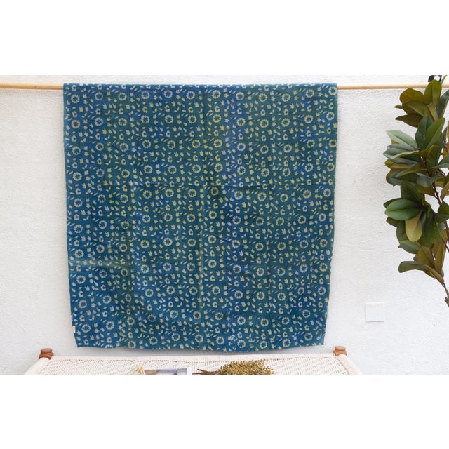 1960s Constellation Vintage Indigo Printed Throw For Sale - Image 5 of 8