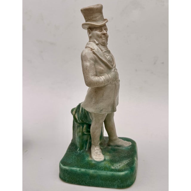 Bretby Art Pottery Dickens Figures, Mr. Micawber and Uriah Heep Pair, England Early 20th Century For Sale - Image 10 of 17