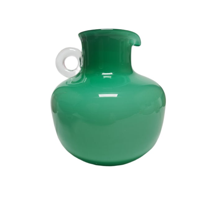 Postmodern Jug from Tarnowiec Glassworks, Poland, 1970s, in Very Good conditions. Designed 1970 to 1979 This piece has an...