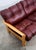 1960s Mid Century Danish Modern Sofa Couch Oxblood Red Leather 3 Seater Oak Tufted For Sale - Image 11 of 12