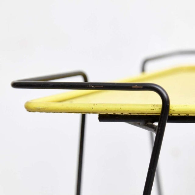 Yellow and Black Trolley attributed to Mathieu Matégot, 1950s For Sale - Image 12 of 16