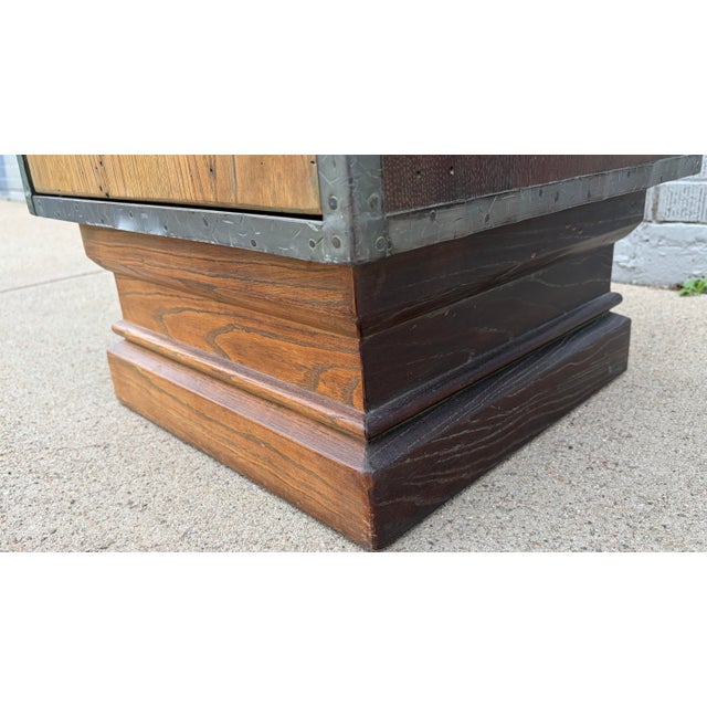 Wood Late 20th Century Gothic Revival Table With Drawbridge Drawer For Sale - Image 7 of 12