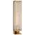 Barbara Barry for Visual Comfort Signature York 24" Single Box Sconce in Soft Brass with Clear Ribbed Glass For Sale