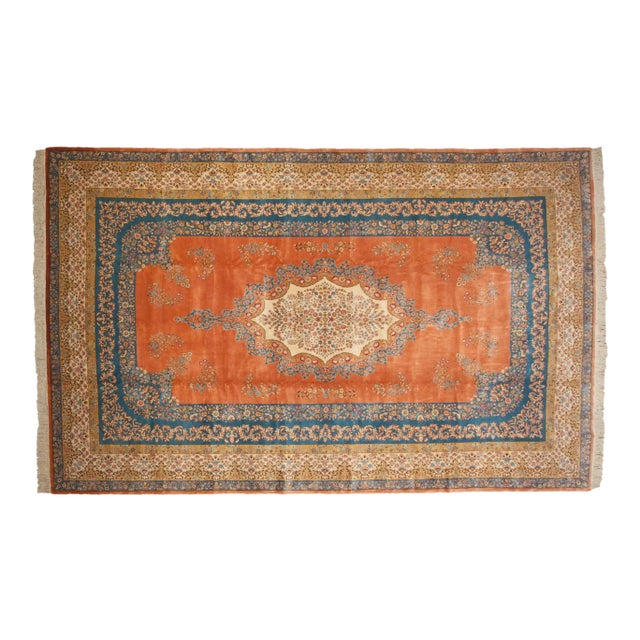 Vintage Bulgarian Kerman Design Rug - 11'8" X 18'2" For Sale