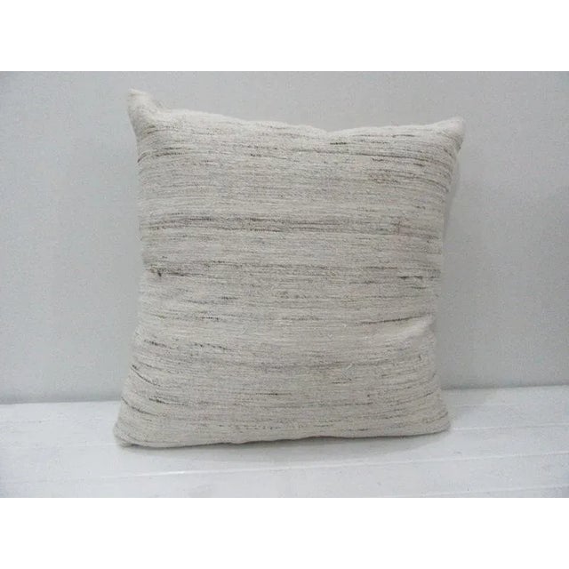 Gray Turkish Kilim Pillow For Sale - Image 4 of 4