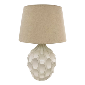 Vintage Style Mod Cream Glaze Ceramic Table Lamp