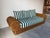 1970s Vintage Coastal Organic - Rattan Sofa With Rolled Arms & Striped Cushions For Sale - Image 4 of 18
