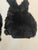 Black silk soft shearling fur small throws.