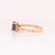 1.4cts Tanzanite Ring With Natural Diamonds: 14k Solid Gold, Asscher Cut 6mm For Sale - Image 4 of 7