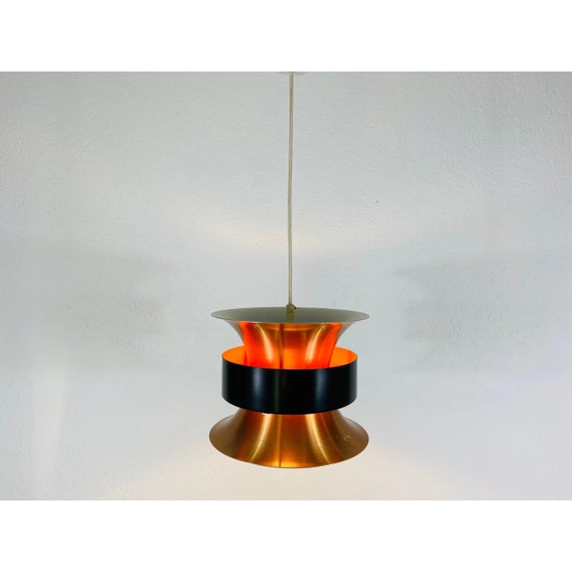 Danish Copper and Black Pendant Lamp, 1960s For Sale - Image 10 of 14