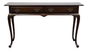 Hammary Furniture Solid Cherry Traditional Queen Anne 52" Accent Sofa Table