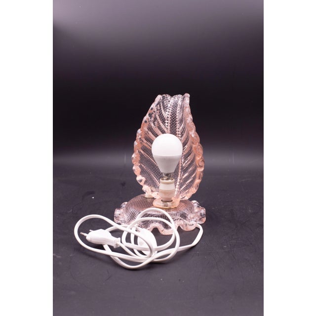 Barovier & Toso Art Deco Pink Murano Glass Table Lamps Barovier & Toso, 1940 For Sale - Image 4 of 11