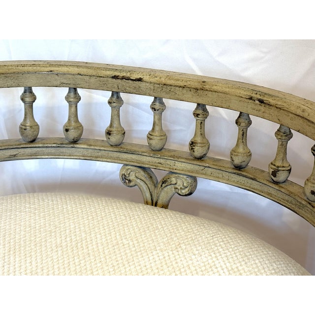 Vintage French Style Vanity Stool For Sale - Image 10 of 17