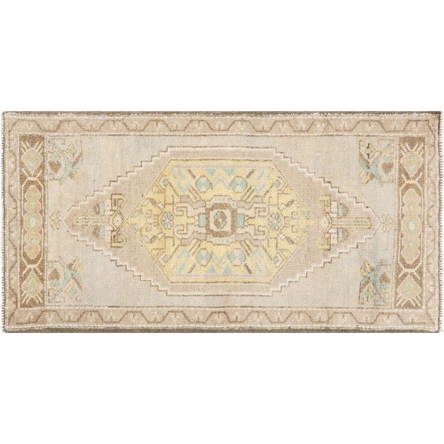 Experience the timeless beauty of our Vintage Turkish Oushak Yastic rug. Made in Turkey, this masterpiece features...