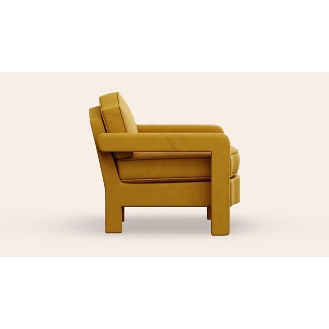 Turmeric Velvet Elio Lounge Chair by Ceraudo For Sale - Image 4 of 7