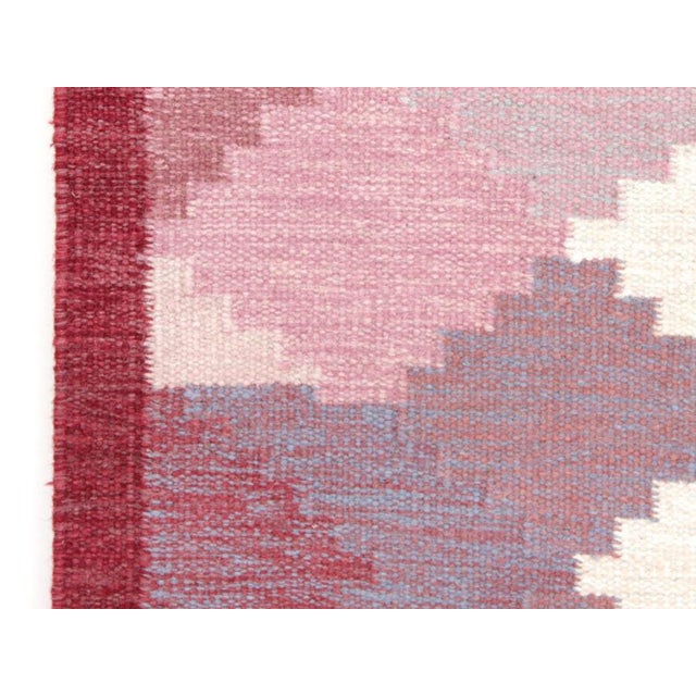 Vintage Swedish Rolakan Hand Woven Woolen Carpet by Anna Johanna Angstrom For Sale - Image 6 of 11