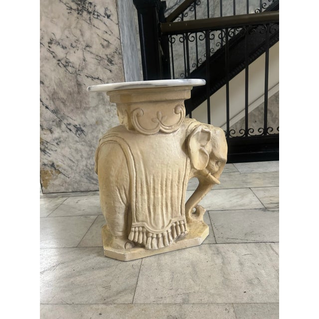 Hollywood Regency Elephant Pedestal For Sale In Los Angeles - Image 6 of 12