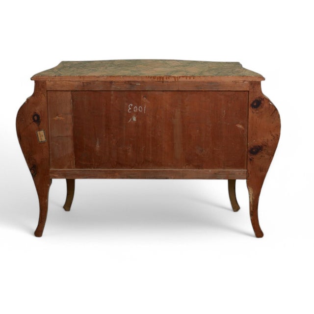 Antique Venetian Italian Polychrome Decorated Commode Chest of Drawers For Sale In Los Angeles - Image 6 of 6