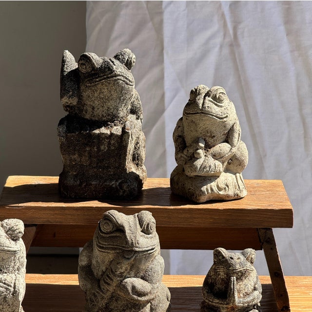 Small Balinese Limestone Frog Sculpture with Metallophone For Sale - Image 15 of 17