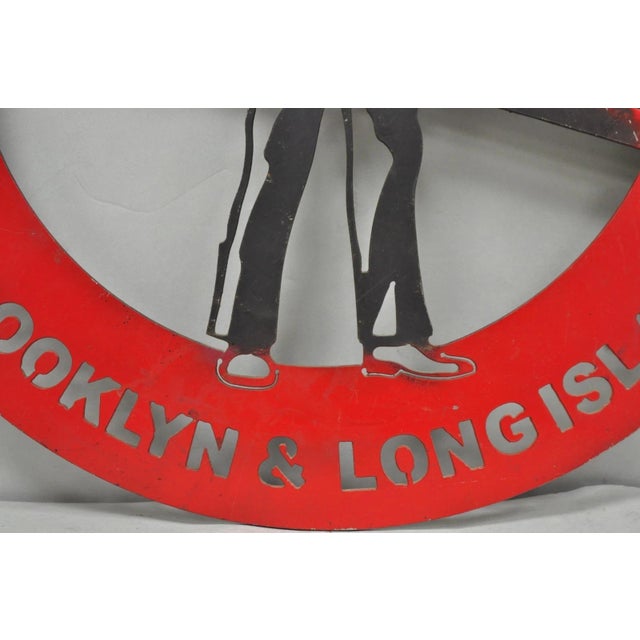 Iron Workers 361 Brooklyn & Long Island Hanging Wall Steel Black Metal Plaque For Sale In Philadelphia - Image 6 of 12