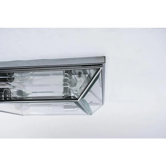 Metal Huge Cut Glass Flush Mount, Italy, 1960s For Sale - Image 7 of 10