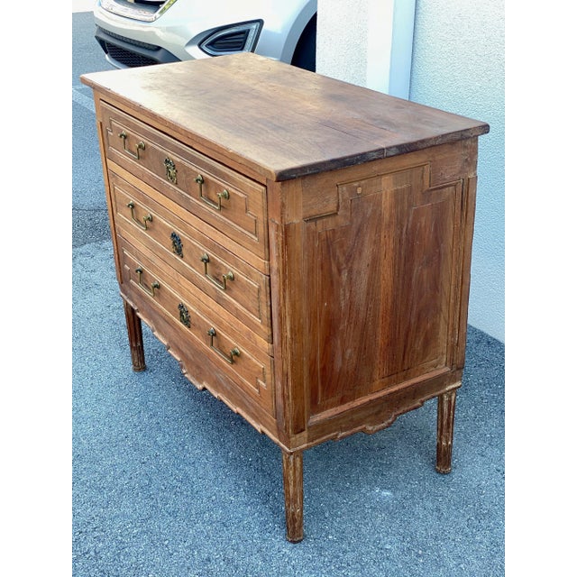 Mid 20th Century Vintage Wooden Chest For Sale - Image 4 of 8