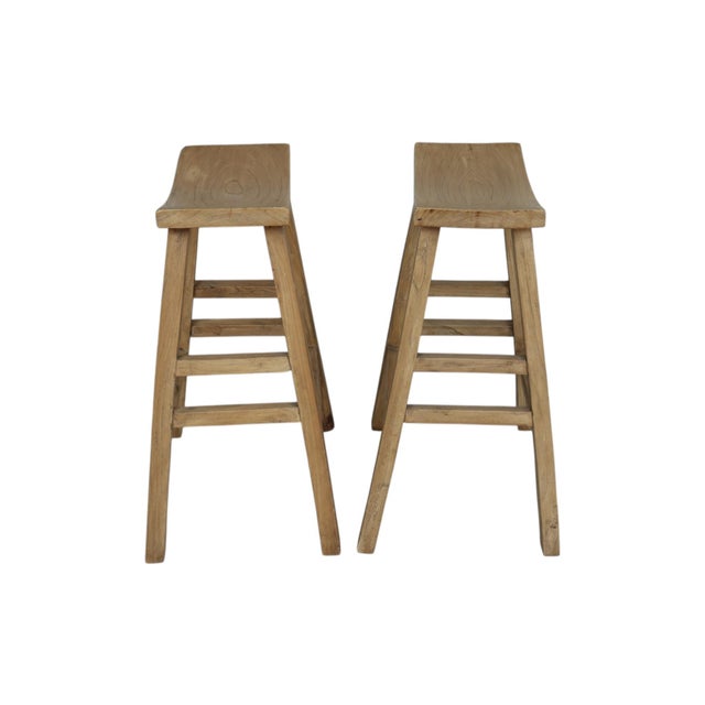 Saddle Bar Stools, a Pair For Sale In Tampa - Image 6 of 9