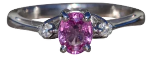 The Solvang: Bubblegum Pink Sapphire and Diamond Ring