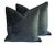 Mid-Century Modern Early 21st Century Charcoal Grey Alligator Scale Velvet Pillows- a Pair For Sale - Image 3 of 3