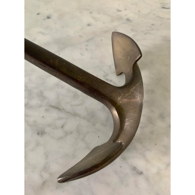 Brass Vintage Brass Anchor Paperweight For Sale - Image 8 of 9