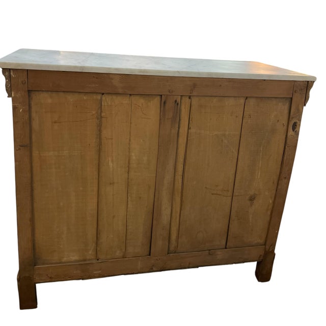 Late 19th Century Antique 19th Century Faux Bamboo Buffet/Sideboard With Carrara Marble Top For Sale - Image 5 of 11