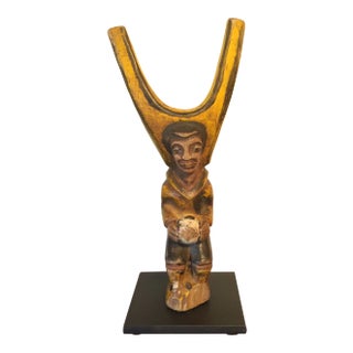African Painted Soccer Player Slingshot For Sale