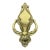 Vintage Art Nouveau Style Solid Brass Door Knocker, Ornate For Sale