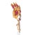 Mid-Century Modern 1940s Retro 5.00 Carat Ruby and Diamond 14k Yellow Gold Flower Brooch For Sale - Image 3 of 7