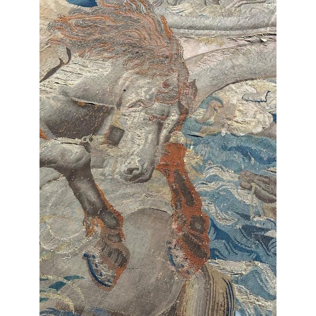 Large Antique Aubusson Tapestry with Historical Battle Scene, 17th Century For Sale - Image 12 of 18
