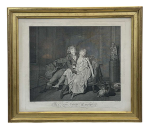 After Boilly, The Lesson of Marriage Union, 19th Century, Engraving, Framed