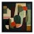 Correspondances, Abstract Geometric, Contemporary Oil Painting, Framed by Sophie Dumont For Sale