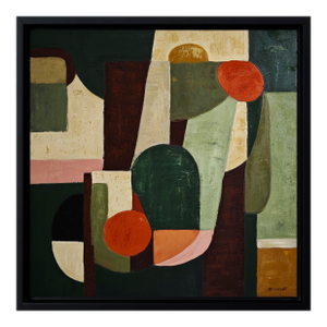 Correspondances, Abstract Geometric, Contemporary Oil Painting, Framed by Sophie Dumont