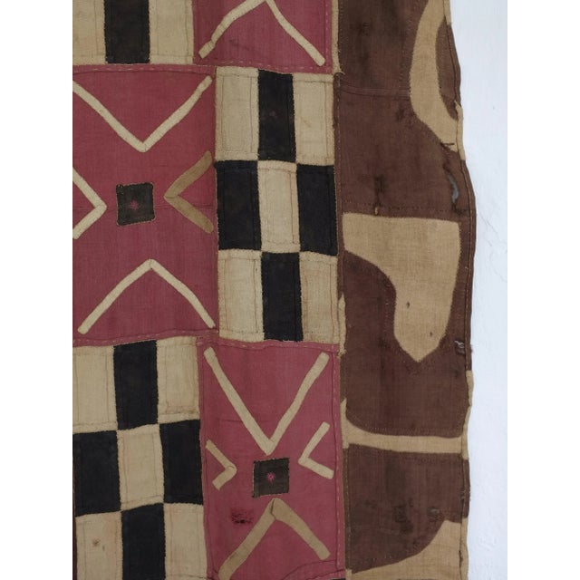 Mid-Century African Checkered Textile Wall Hanging For Sale - Image 6 of 10