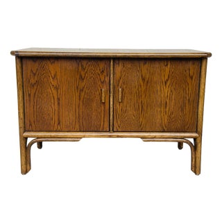 Vintage Ash and Bamboo Sideboard, 1960s For Sale