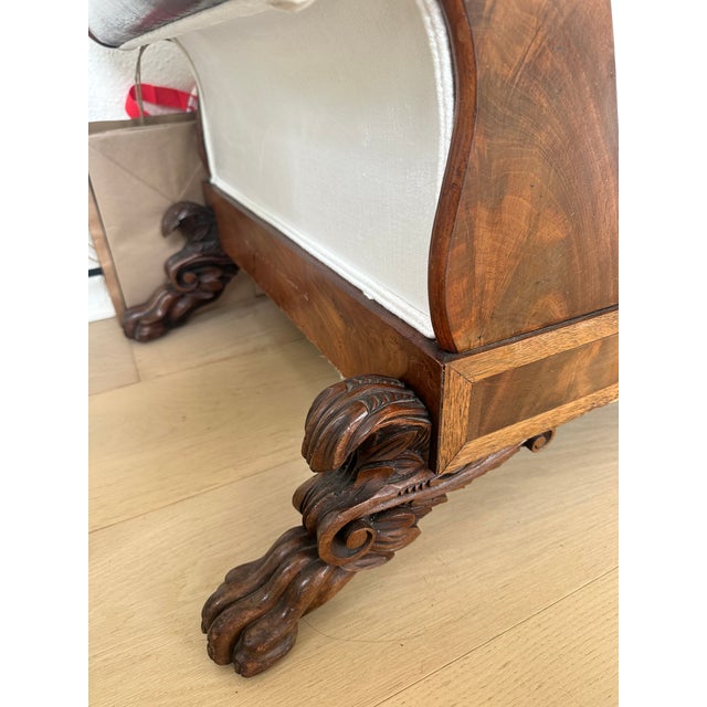 Wood Vintage Wood Lions Paw Bench For Sale - Image 7 of 12