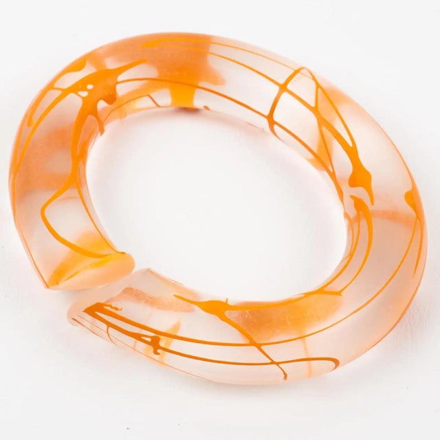 Contemporary Marlene McKibbin Acrylic Lucite Bracelet Bangle For Sale - Image 3 of 10