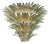 Venetian Smoked-Fumè and Green Palmette Murano Glass Chandelier by Simoeng for Simoeng For Sale