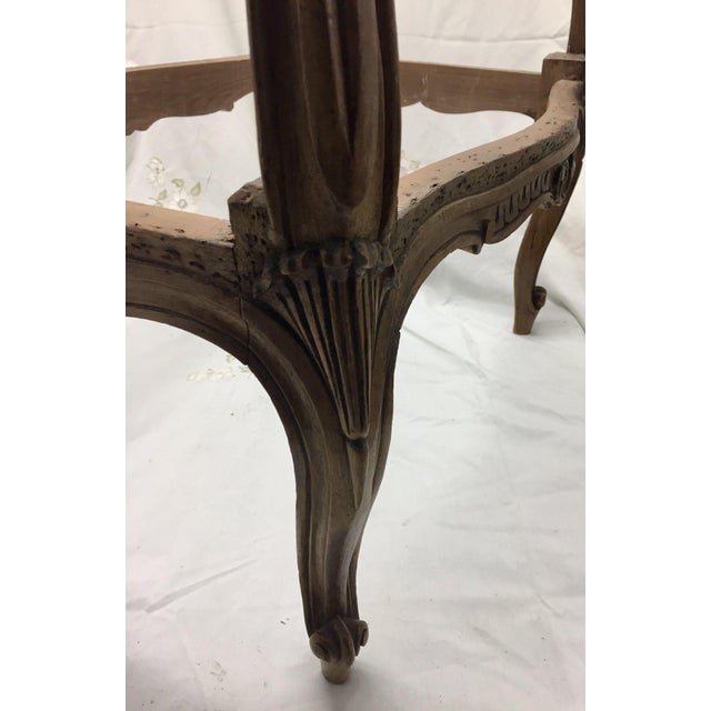 Late 19th Century 19th Century French Louis XV Carved Walnut Bench | Stool For Sale - Image 5 of 7