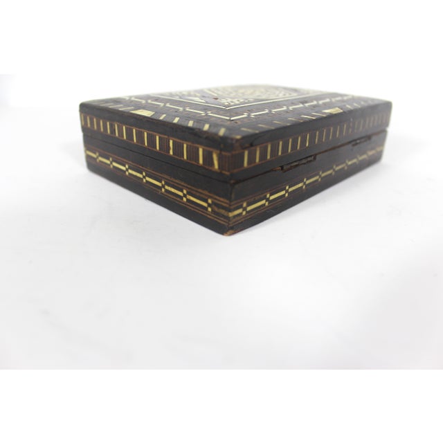 Vintage Inlaid Wood Bone Inlay Box For Sale - Image 14 of 14