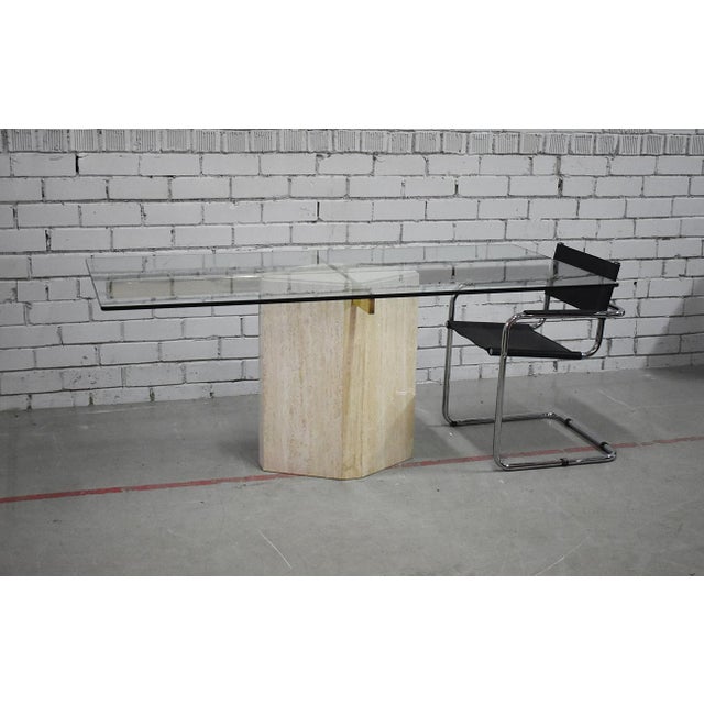 Travertine Base Table from Artedi For Sale - Image 8 of 9