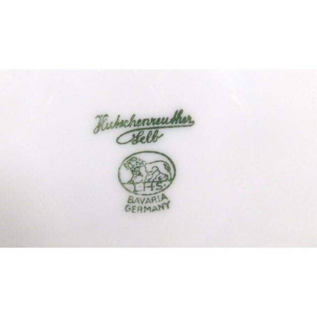 Green 1940s Signed Hutschenreuther Coffee Pot With Pink Flowers For Sale - Image 8 of 8